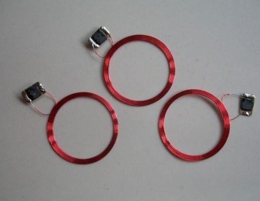 0.1mm çaplı Kırmızı veya Gümüş RFID yapıştırma kendi kendine yapışkan kart Anten Bakır tel MACW-1