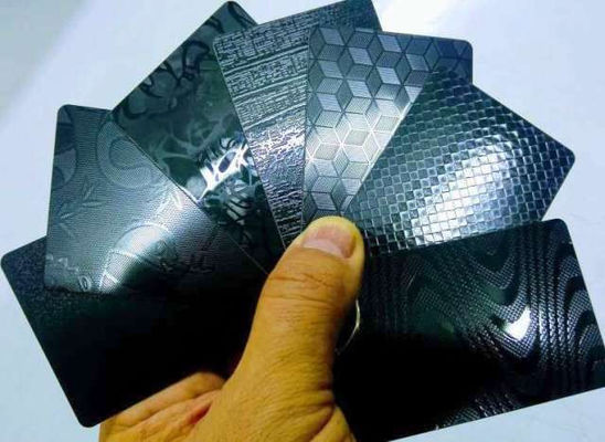 A3 + Büyüklüğü Kart Laminasyon Çelik Plaka Parlak Mat İpek Deseni Plastik Kart Üretimi İçin