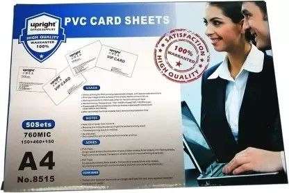 0.18-0.4mm Kalın Dayanıklı Çift Taraflı Mürekkep Atışlı Baskı Epson ve Cannon Mürekkep Atışlı Yazıcı için PVC Yaprak