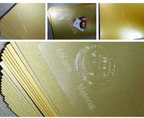 Plastik Kart Laminasyon için Altın Renkli Dijital Baskı PVC Levhalar