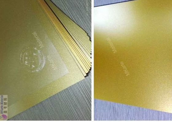Plastik Kart Laminasyon için Altın Renkli Dijital Baskı PVC Levhalar