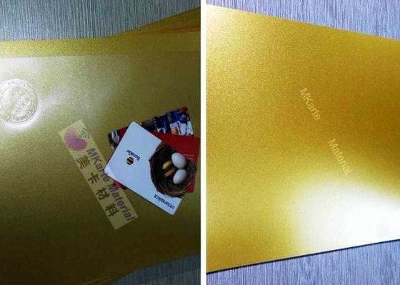 Plastik Kart Laminasyon için Altın Renkli Dijital Baskı PVC Levhalar