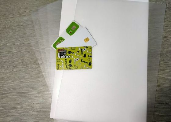 PETG Kaplamalı Kaplama Şeffaf Plastik PET / PETG Levha Kredi kartı için