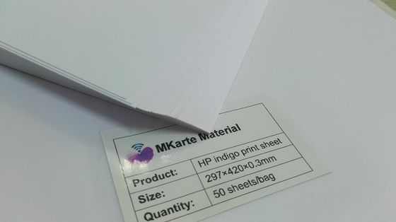 0.32mm A4 Boyutlu Dijital Baskı Pvc Levhalar Hp Indigo Plastik Kart İçin Tek Taraflı