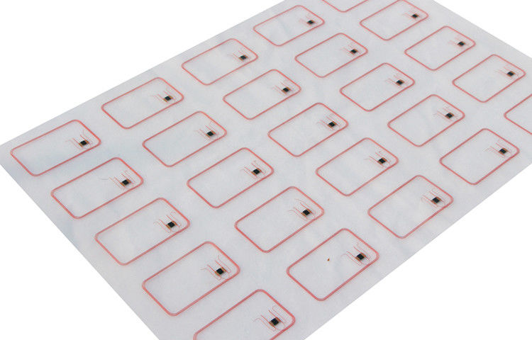5x5 Pvc Rfid İnlay / Prelam Yaprakları Rfid Kartları Üretimi için F1108 TK4168 Çip