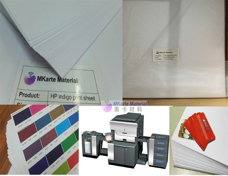 1.45±0.05g/Cm3 yoğunluk HP Indigo Tek taraflı Dijital Baskı Plastik Kart Çözümleri İçin PVC Yaprak