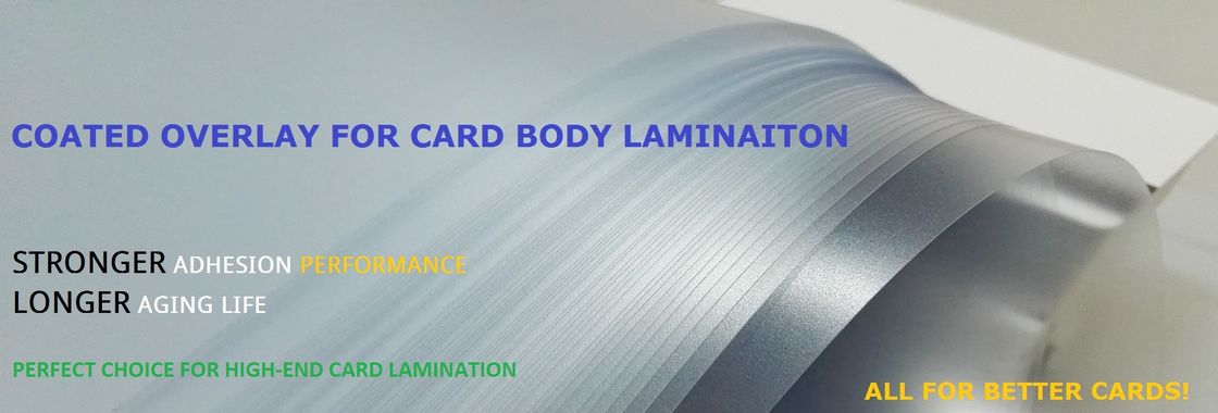 Kabuk Dayanıklılığı 90° 300mm/min ≥6.0 N/cm PVC kaplama kaplama levhası Yaşlanma süresi &gt;200 saat Akıllı kart malzemesi