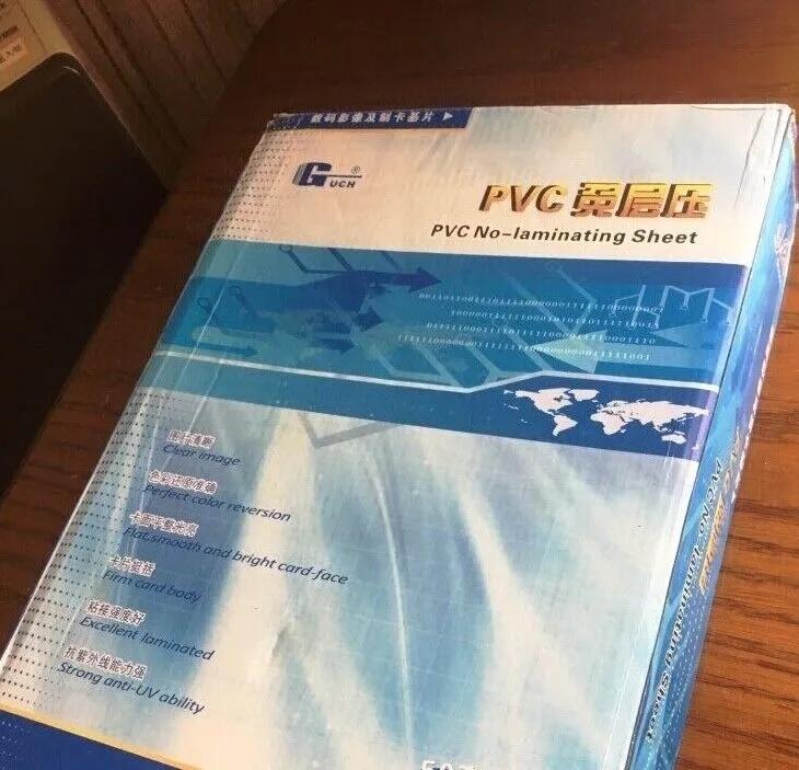 Plastik Kimlik Kartı Projeleri İçin Lazer ve Mürekkep Püskürtmeli Baskı Projeleri İçin Dayanıklı, Laminasyonsuz Mürekkep Püskürtmeli PVC Levha