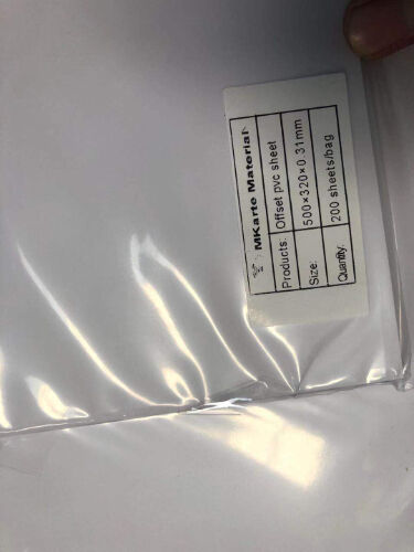 Akıllı Kart Üretimi İçin Güçlü Soyma Mukavemetli, Özelleştirilmiş Boyutlu 0.3mm Beyaz Mürekkep Püskürtmeli PVC Levha